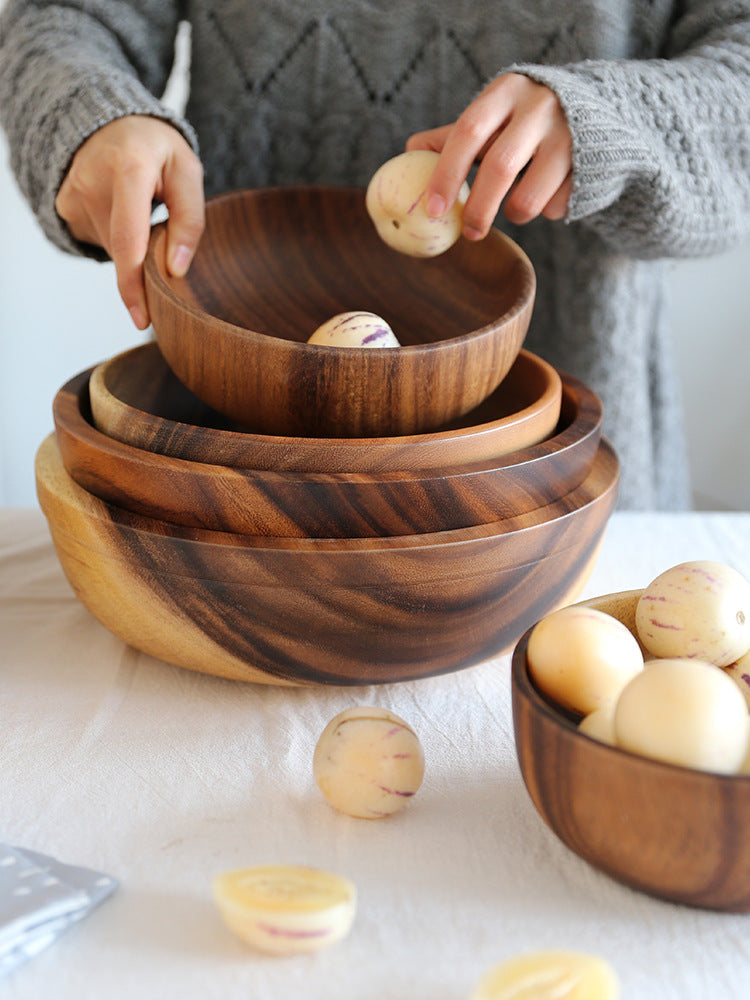 "Akashiya" Acacia Bowl and Salad Bowl (8 variants)